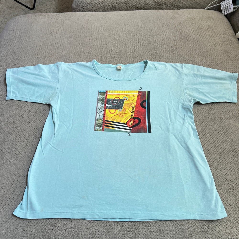 Vintage 2000s Anvil Madison Museum of Contemporary Art‎ 2006 T-Shirt Blue Large